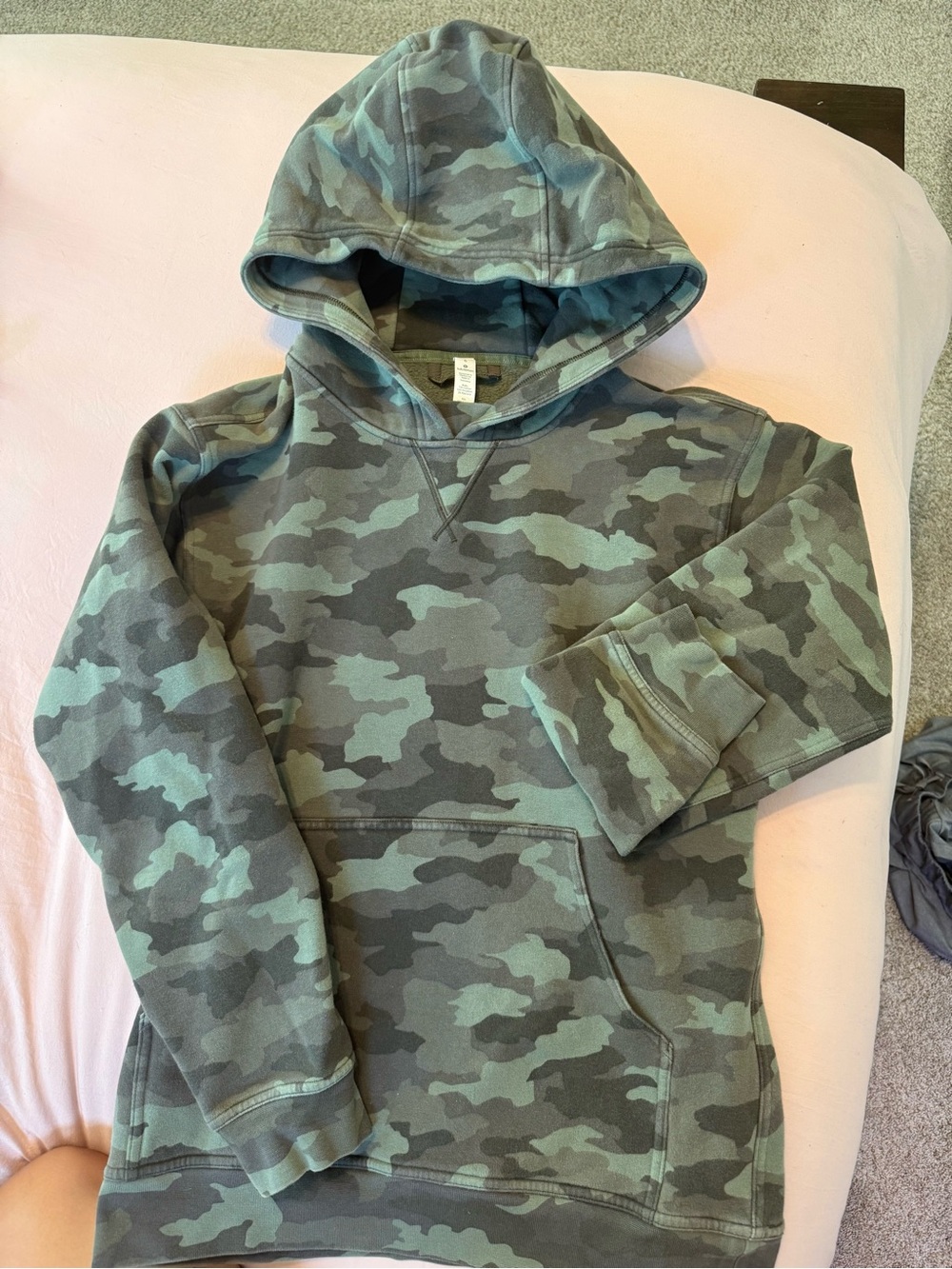 lululemon Green Camo Hooded Sweatshirt